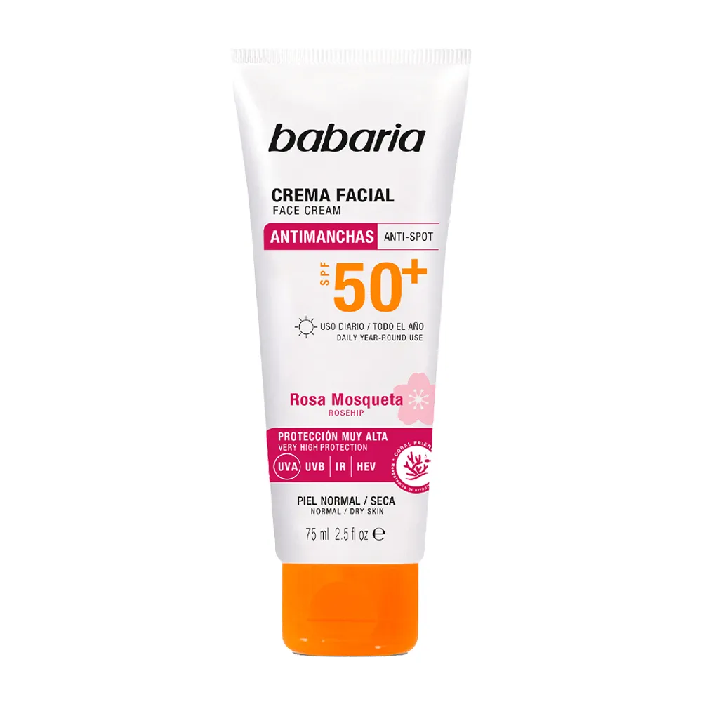 کرم ضد آفتاب و ضد لک صورت باباریا SPF50+ حجم 75 میل