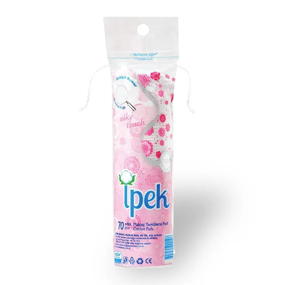 پد آرایش‌پاک‌کن ایپک مدل Silky Touch بسته ۷۰ عددی | پنبه آرایشی بدون پرز