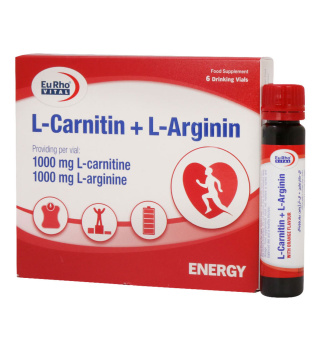 ویال خوراکی ال کارنیتین و ال آرژنین یورویتال با طعم پرتقال بسته 6 عدد