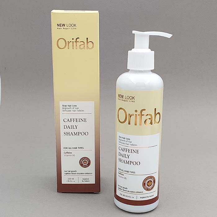 شامپو کاهش دهنده ریزش مو اوری فاب Orifab حاوی کافئین حجم 250 میل