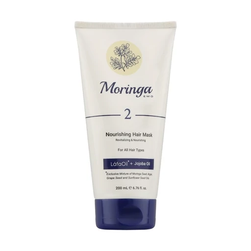 ماسک مو مورینگا اِمو مدل 2 مغذی انواع مو 200 میل Moringa Emo