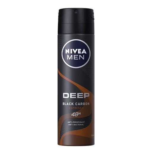 اسپری ضد تعریق مردانه نیوا Deep Black Carbon Espresso Nivea Men