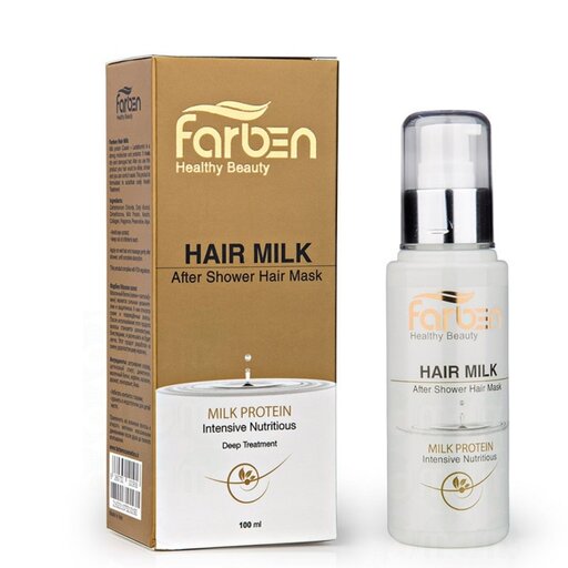 ماسک شیر موی مغذی و ترمیم کننده فاربن بدون آبکشی 100 میل Farben