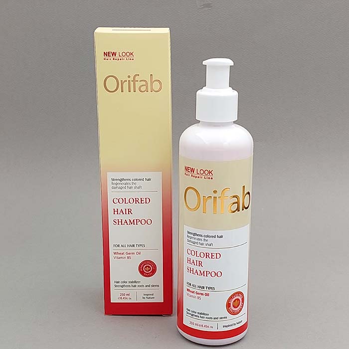 شامپو موهای رنگ شده اوری فاب Orifab حاوی جوانه گندم حجم 250 میل
