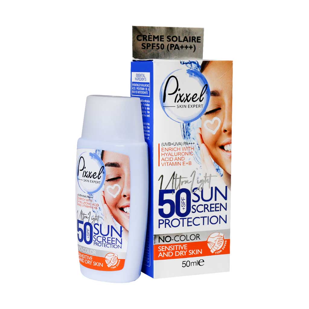 کرم ضد آفتاب SPF50 پیکسل مناسب پوست خشک و حساس 50 میلی لیتر