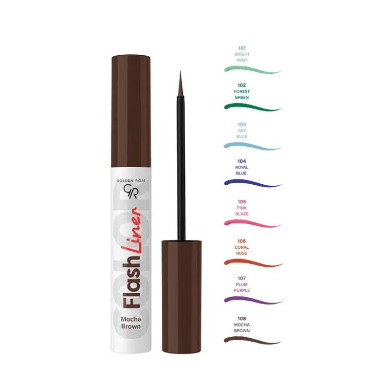 خط چشم رنگی گلدن رز مدل Flash Liner