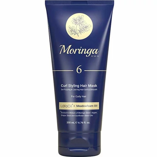 ماسک مو حالت دهنده مدل 6 مورینگا مناسب موهای فر ۲۰۰ میل Moringa Emo